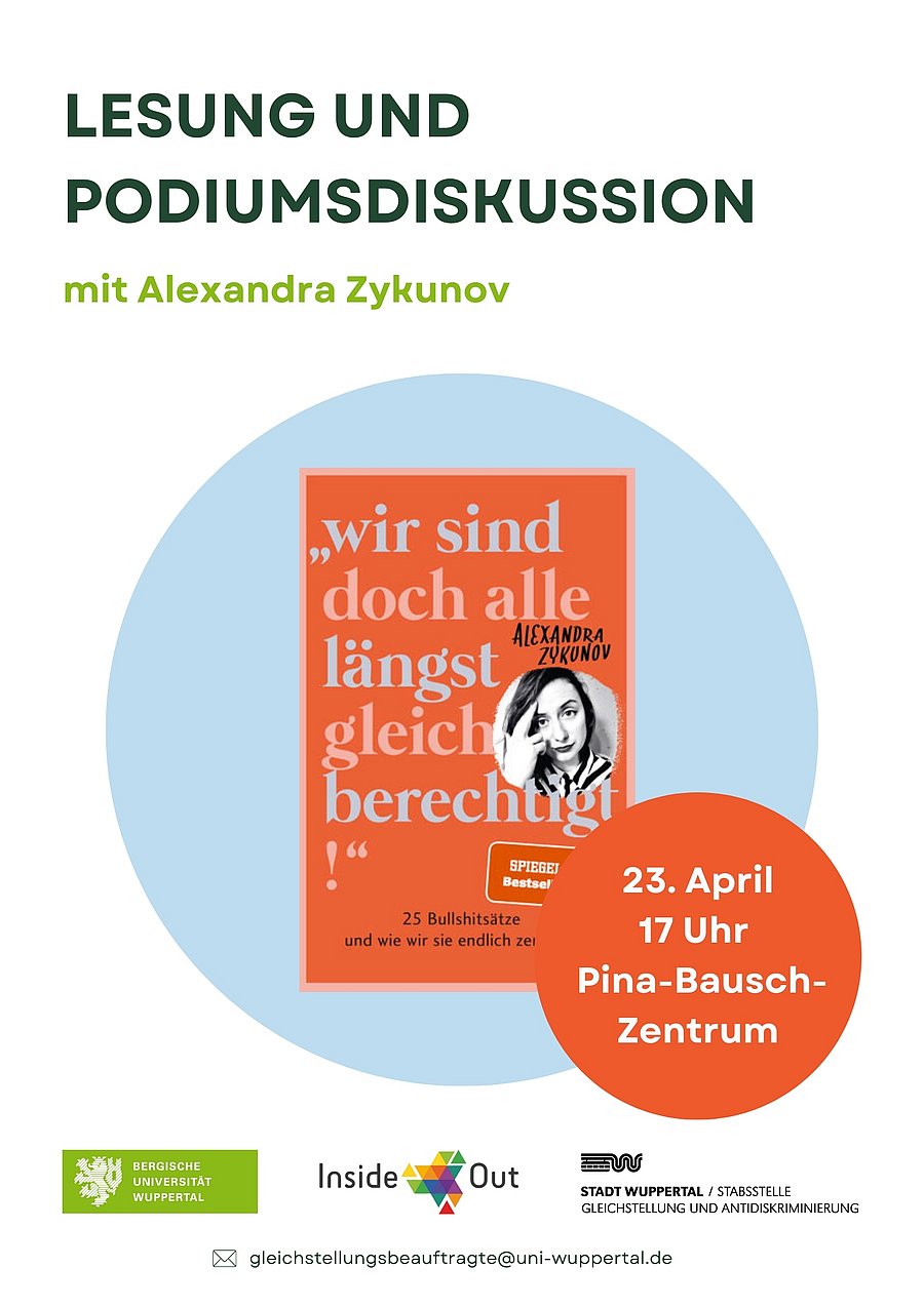 Plakat zur Lesung und Podiumsdiskussion. Buchcover und Daten, die im zugehörigen Text enthalten sind.